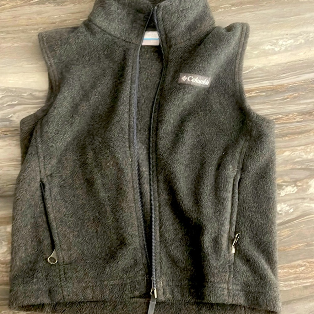 Columbia boys XXS (4/5) charcoal grey zippered vest